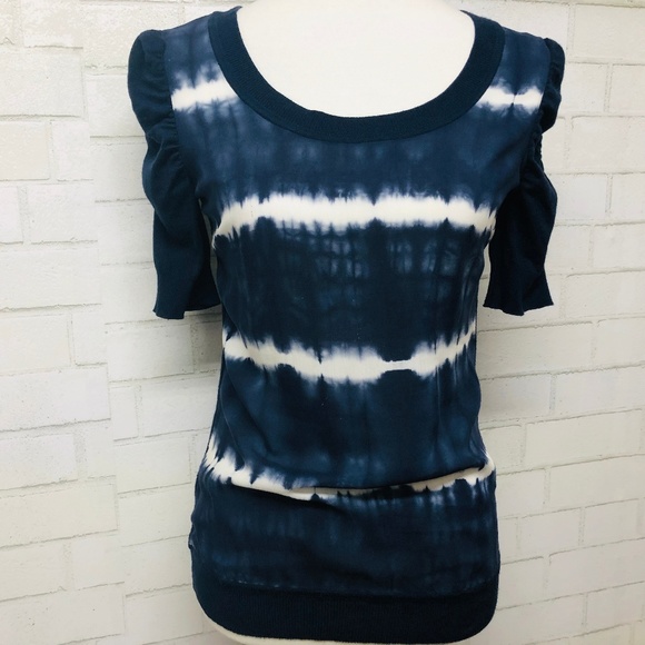 INC International Concepts Tops - INC tie dye popover top ruched sleeves size Small